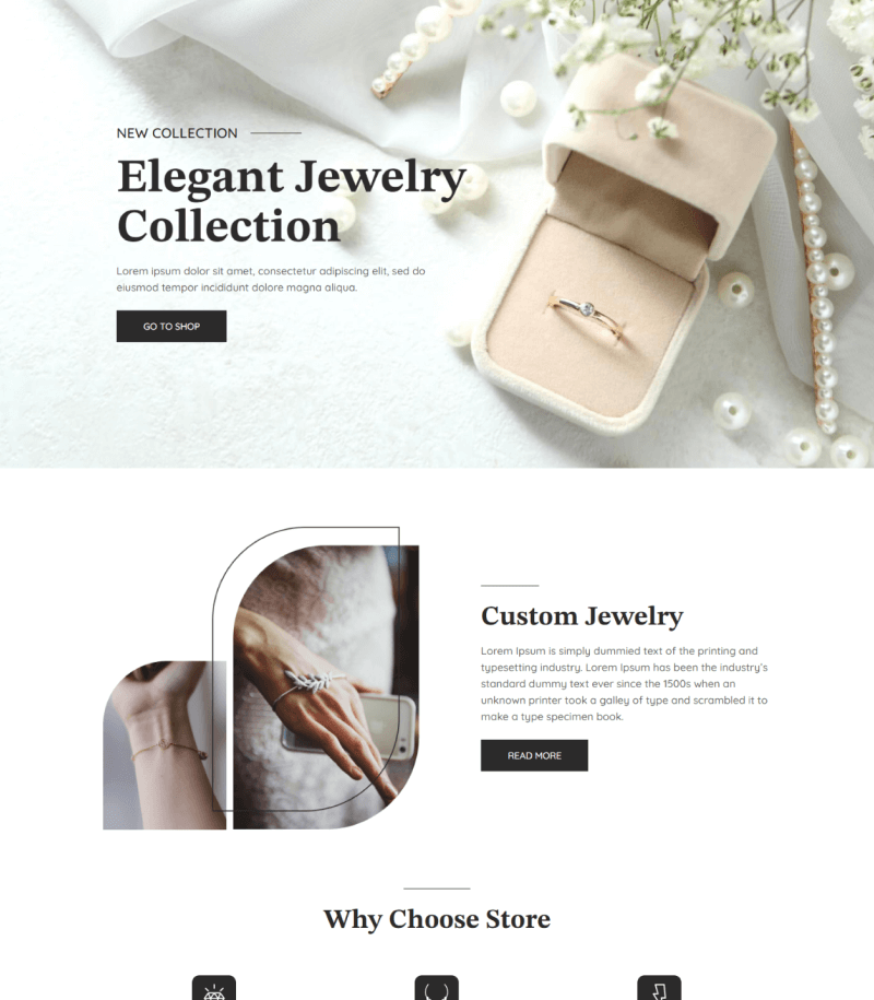 Jewelry Shop Landing Page