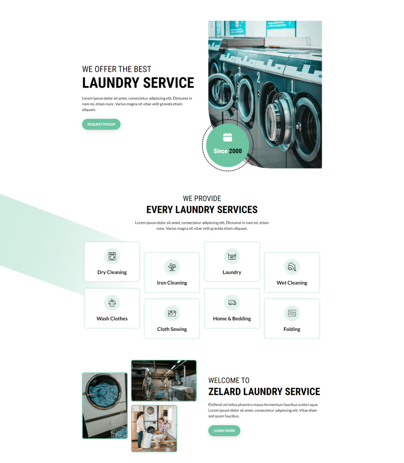 Laundry Business Landing Page